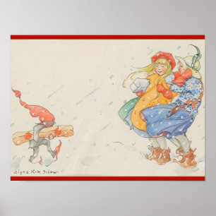 Elf, kerstcadeaus en meisjes,  poster