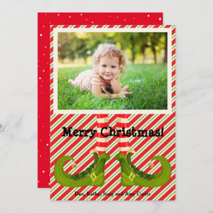 Elf kerstfoto feestdagenkaart