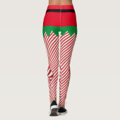 Elf Kerstman's kleine elfen schattige streep Leggings (Achterkant)