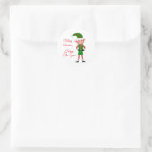 Elf Kerstmis Classic Round Sticker (Tas)
