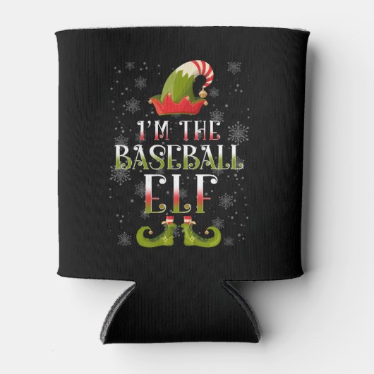 Elf Kerstmis met honkbal Blikjeskoeler (Voorkant)