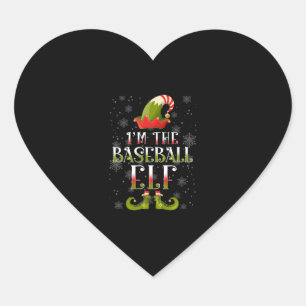 Elf Kerstmis met honkbal Hart Sticker
