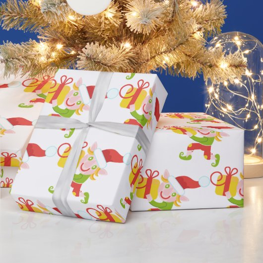 Elf kerstpapier cadeaupapier (Feestdagen)