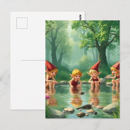 Elf kinderen briefkaart (Voorkant / Achterkant)