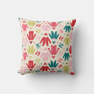 Elf kleurrijke jas en schoenen patroon kussen