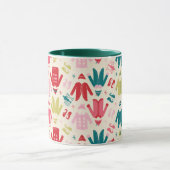 Elf kleurrijke jas en schoenen patroon mok (Midden)