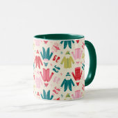 Elf kleurrijke jas en schoenen patroon mok (Voorkant rechts)