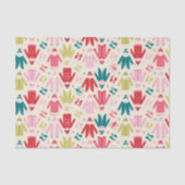 Elf kleurrijke jas en schoenen patroon tissuepapier (Voorkant)