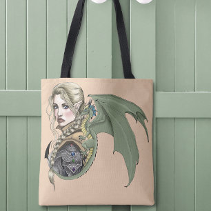 Elf Krijger Draak Fantasie Draagtas