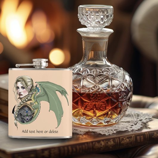 Elf Krijger Draak Fantasie Magisch Middeleeuws Per Heupfles