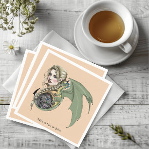 Elf Krijger Draak Fantasie Magisch Middeleeuws Per Servet
