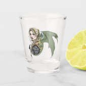 Elf Krijger Draak Fantasie Magisch Middeleeuws Per Shot Glas (Voorkant)
