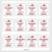 Elf Laarzen Sinterklaas Pet Witte Kerst Sticker (Vel)