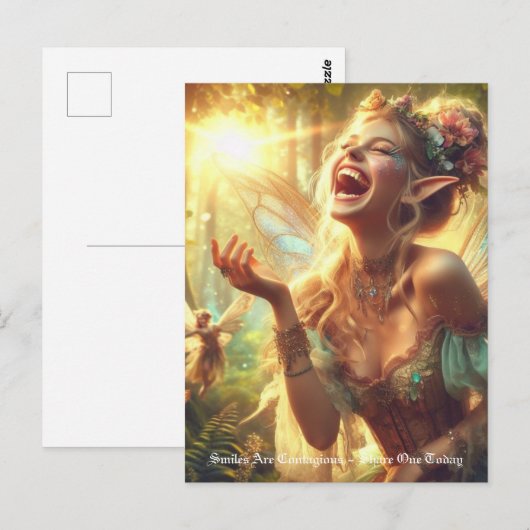 Elf Laughter Briefkaart (Voorkant / Achterkant)
