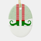 Elf Legs kerstversiering Keramisch Ornament (Achterkant)