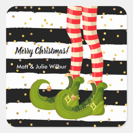 Elf Legs Small Vierkante Sticker (Voorkant)