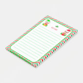 Elf List & Green, Red & White Lijst Post-it® Notes (Schuin)