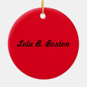 Elf Lola B. Boston Ornament (Achterkant)