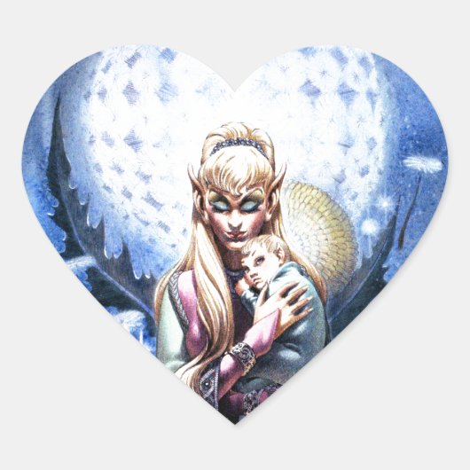 Elf Madonna Hart Sticker (Voorkant)