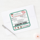 Elf Mail Kerstmis Verzendlabel Sticker (Envelop)