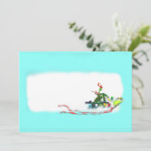 Elf Making a Kite Bedankkaart (Staand voorkant)