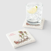 Elf Marble Stone Onderzetter Kerstmis (Zijkant)