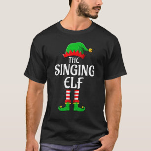 Elf Matching Family Kerstmis Pajama zingen T-shirt
