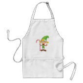 Elf Meisje Met Candy Cane Standaard Schort (Voorkant)