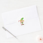 Elf Meisje Met Candy Cane Stickers