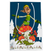 Elf Merry kerstcadeautassen Medium Cadeauzakje (Voorkant)