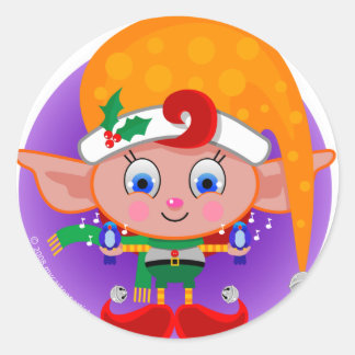 Elf met Bluebirds Ronde Sticker