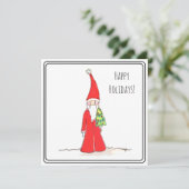 Elf met boom kaart (Staand voorkant)