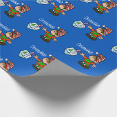 Elf met Dreidel Wrapping Paper Cadeaupapier (Hoek)