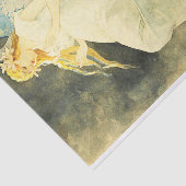 Elf met Iris Flowers door Alphonse Mucha Tissuepapier (Detail)