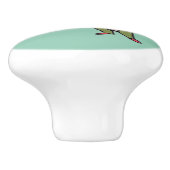 Elf met Polka Dot Gift keramische knop (Zijkant)