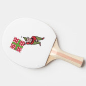 Elf Met Polka Dot Gift witte ping pong paddle Tafeltennisbatje (Zijkant)