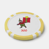 Elf Met Rode Doos Geel 500 Gestreepte pookspaander Poker Chips (Enkel)