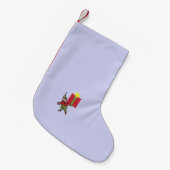 Elf Met Rode Doos Kerstmis kous klein Kleine Kerstsok (Voorkant (Hangend))