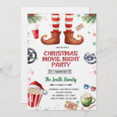 Elf Movie Night party Invitation (Devant / Derrière)