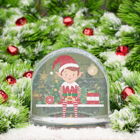 Elf on Shelf Christmas Snow Globe (Noël)