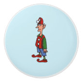 Elf op attentie keramische knop (Voorkant)