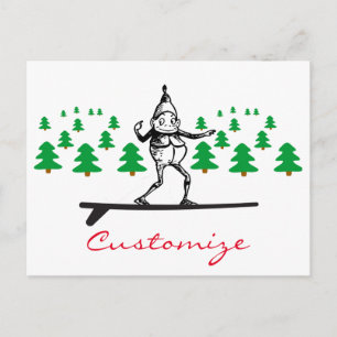 Elf op een Surfboard Thunder_Cove Briefkaart