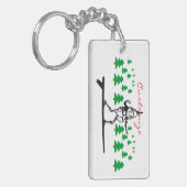 Elf op een Surfboard Thunder_Cove Sleutelhanger (Voorkant Links)