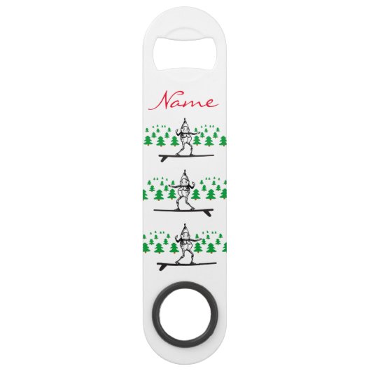 Elf op een Surfboard Thunder_Cove Speed Flessenopener (Voorkant)