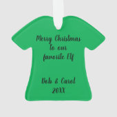 Elf pak gepersonaliseerd Ornament (achterkant)