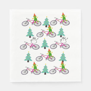 Elf Paper Napkins, prettige kerstboom Servet