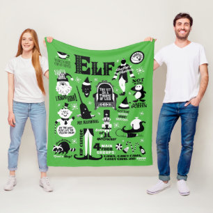 Elf-pictogrammen en filmoffertes fleece deken