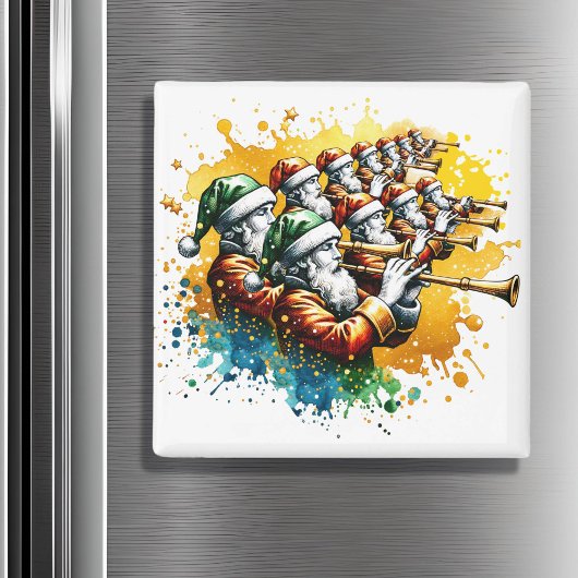 Elf Pipers Piping | Twaalf dagen Kerst Magneet