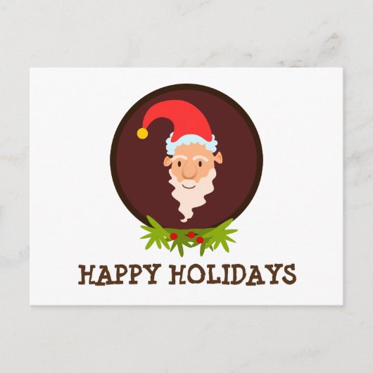 Elf Portrait Happy Holidays Carte postale (Devant)