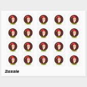 Elf Portrait Square Sticker (Vel)